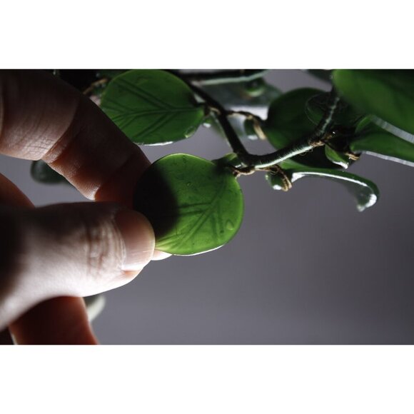 Vintage Pink glass flower bonsai 11 x 12 inches, pink flowering dogwood - Picture 7 of 10